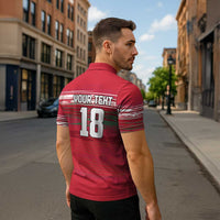 Hungary Basketball Custom Zipper Polo Shirt Come On Magyars Grunge Style - Wonder Print Shop