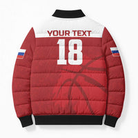 Russia Basketball Custom Bomber Puffer Jacket Go Champion - Wonder Print Shop