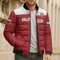 Russia Basketball Custom Bomber Puffer Jacket Go Champion - Wonder Print Shop