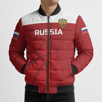 Russia Basketball Custom Bomber Puffer Jacket Go Champion - Wonder Print Shop