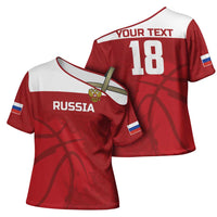 Russia Basketball Custom Cross Shoulder Shirt Go Champion - Wonder Print Shop