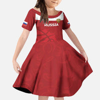 Russia Basketball Custom Family Matching Long Sleeve Bodycon Dress and Hawaiian Shirt Go Champion - Wonder Print Shop