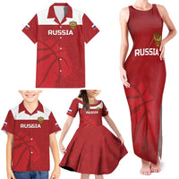Russia Basketball Custom Family Matching Tank Maxi Dress and Hawaiian Shirt Go Champion - Wonder Print Shop
