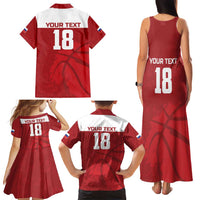 Russia Basketball Custom Family Matching Tank Maxi Dress and Hawaiian Shirt Go Champion - Wonder Print Shop
