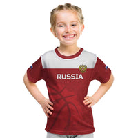 Russia Basketball Custom Kid T Shirt Go Champion - Wonder Print Shop