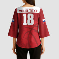 Russia Basketball Custom Kimono Sleeve Blouse Go Champion - Wonder Print Shop