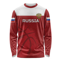 Russia Basketball Custom Long Sleeve Shirt Go Champion - Wonder Print Shop