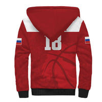 Russia Basketball Custom Sherpa Hoodie Go Champion - Wonder Print Shop