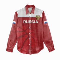 Russia Basketball Custom Women Casual Shirt Go Champion - Wonder Print Shop