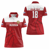 Russia Basketball Custom Women Polo Shirt Go Champion - Wonder Print Shop