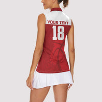 Russia Basketball Custom Women Sleeveless Polo Shirt Go Champion - Wonder Print Shop