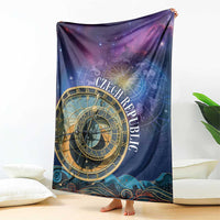 Czech Republic Astronomical Clock Blanket Zodiac Signs In Space