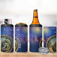 Czech Republic Astronomical Clock 4 in 1 Can Cooler Tumbler Zodiac Signs In Space - Wonder Print Shop
