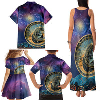 Czech Republic Astronomical Clock Family Matching Tank Maxi Dress and Hawaiian Shirt Zodiac Signs In Space - Wonder Print Shop