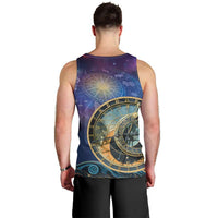 Czech Republic Astronomical Clock Men Tank Top Zodiac Signs In Space - Wonder Print Shop