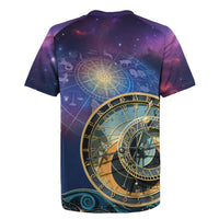 Czech Republic Astronomical Clock Rugby Jersey Zodiac Signs In Space - Wonder Print Shop