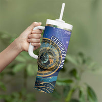 Czech Republic Astronomical Clock Tumbler With Handle Zodiac Signs In Space - Wonder Print Shop