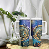 Czech Republic Astronomical Clock Tumbler With Handle Zodiac Signs In Space - Wonder Print Shop