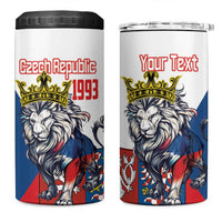 Personalized Czech Republic Restoration Day 4 in 1 Can Cooler Tumbler Double-Tailed Lion Truth Prevails - Wonder Print Shop