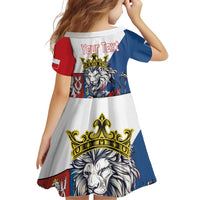 Personalized Czech Republic Restoration Day Family Matching Off Shoulder Short Dress and Hawaiian Shirt Double-Tailed Lion Truth Prevails - Wonder Print Shop