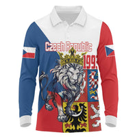 Personalized Czech Republic Restoration Day Long Sleeve Polo Shirt Double-Tailed Lion Truth Prevails - Wonder Print Shop