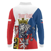 Personalized Czech Republic Restoration Day Long Sleeve Polo Shirt Double-Tailed Lion Truth Prevails - Wonder Print Shop