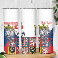 Personalized Czech Republic Restoration Day Skinny Tumbler Double-Tailed Lion Truth Prevails - Wonder Print Shop