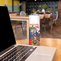 Personalized Czech Republic Restoration Day Skinny Tumbler Double-Tailed Lion Truth Prevails - Wonder Print Shop