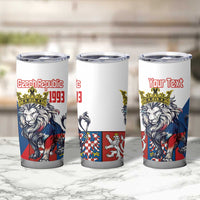 Personalized Czech Republic Restoration Day Tumbler Cup Double-Tailed Lion Truth Prevails - Wonder Print Shop