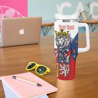 Personalized Czech Republic Restoration Day Tumbler With Handle Double-Tailed Lion Truth Prevails - Wonder Print Shop