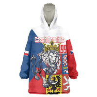 Personalized Czech Republic Restoration Day Wearable Blanket Hoodie Double-Tailed Lion Truth Prevails - Wonder Print Shop