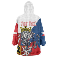Personalized Czech Republic Restoration Day Wearable Blanket Hoodie Double-Tailed Lion Truth Prevails - Wonder Print Shop