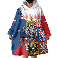 Personalized Czech Republic Restoration Day Wearable Blanket Hoodie Double-Tailed Lion Truth Prevails - Wonder Print Shop