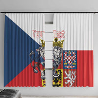 Personalized Czech Republic Restoration Day Window Curtain Double-Tailed Lion Truth Prevails - Wonder Print Shop
