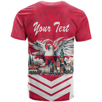 Personalized Poland White-Tailed Eagle T Shirt Poznan City Flag Style - Wonder Print Shop
