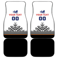 Custom Romania Rugby Car Mats White Version Retro Style