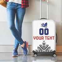 Custom Romania Rugby Luggage Cover White Version Retro Style