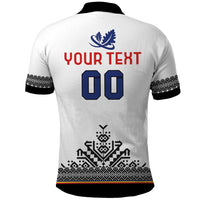 Custom Romania Rugby Polo Shirt White Version Retro Style