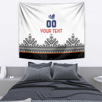 Custom Romania Rugby Tapestry White Version Retro Style - Wonder Print Shop