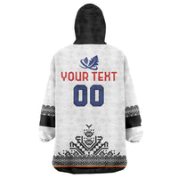 Custom Romania Rugby Wearable Blanket Hoodie White Version Retro Style - Wonder Print Shop