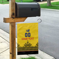 Custom Romania Rugby Garden Flag Yellow Version Retro Style