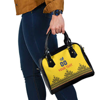 Custom Romania Rugby Shoulder Handbag Yellow Version Retro Style - Wonder Print Shop
