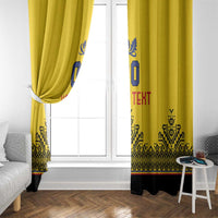 Custom Romania Rugby Window Curtain Yellow Version Retro Style - Wonder Print Shop