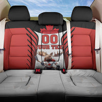 Custom Canada Hockey Back Car Seat Cover Moose Playing Ice Hockey