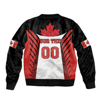 Custom Canada Hockey Bomber Jacket Moose Playing Ice Hockey