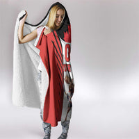 Custom Canada Hockey Hooded Blanket Moose Playing Ice Hockey