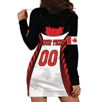 Custom Canada Hockey Hoodie Dress Moose Playing Ice Hockey