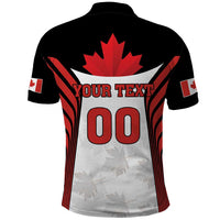 Custom Canada Hockey Polo Shirt Moose Playing Ice Hockey