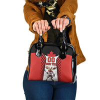 Custom Canada Hockey Shoulder Handbag Moose Playing Ice Hockey