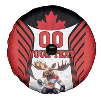 Custom Canada Hockey Spare Tire Cover Moose Playing Ice Hockey